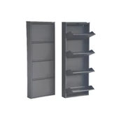Antrasit Metal Ayakkabılık  MAC4 - 4 Kapaklı - 50X15X136 h - 3