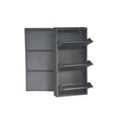 Antrasit Metal Ayakkabılık  MAC3 - 3 Kapaklı - 50X15X103 h - 3