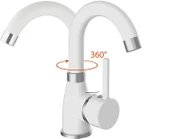 Sardıcı Krom Gövde Lavabo Bataryası - Beyaz - 2