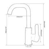Sardıcı Siyah Lavabo Bataryası L Boru Emaye - 2
