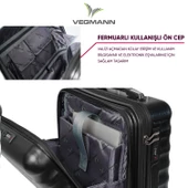 Vegmann Wave Laptop Bölmeli Siyah Kabin Boy Valiz - 1