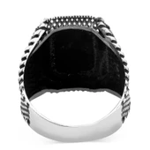 925 Ayar Gümüş Oniks Taşlı Yüzük thumbnail 6