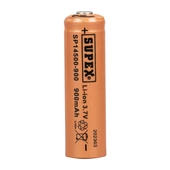 SUPEX SP14500-900S LİTYUM ION 3.7 VOLT 900 MAH ŞARJ EDİLEBİLİR BAŞLIKLI PİL TEKLİ - 1