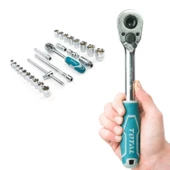 25 Parça Lokma Takımı Uzatma T Kolu Buji Lokma Araç Tamir Cırcır Kolu Cırcırlı Yüksek Kalite 1/2 - 8