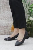 Mehmet Mete 916 Fashion Klasik Topuklu Taşlı Kadın Ayakkabı - 4
