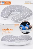 Çift Taraflı Bebek Emzirme Yastığı, Destek Minderi, Hamile Yastığı Pamuklu Kumaş - 1