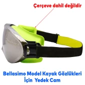 Bellasimo Çerçevesiz Kayak Gözlüğü Camı Lens Değiştirebilir Cam Antifog Güneş Kar Gözlük Camı Gümüş - 7