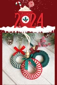 3lü Handmade Renkli Yılbaşı Ağaç Süsü - Yılbaşı Süsü - Christmas Decor - 2