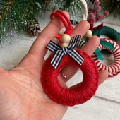 3lü Handmade Renkli Yılbaşı Ağaç Süsü - Yılbaşı Süsü - Christmas Decor - 5