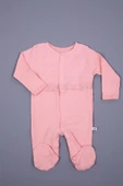Babyhola Organik %100 Pamuk Kız Bebek Yenidoğan Tulum Zıbın Battaniye 8'li Dantelli Set 0-3 ay Hediyelik Hastane Çıkışı 1905 - 3