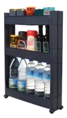 Motek Çok Amaçlı Tekerlekli Mutfak, Banyo Rafı Organizer SR-03 - 5