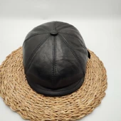 Siyah Renk Erkek Deri Kasket thumbnail 1