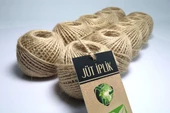 Jütburada Bej Jüt İplik 1000 Metre 10 Adet Hasır İp Kırnap İp Doğal İp Çuval İp - 2