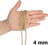 Jütburada Jüt Halat 4 mm 20 Metre Hasır Dekor Süsleme İp - 2