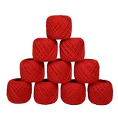 Jütburada Kırmızı Jüt İplik 5 Adet 500 Gram Hasır İp Kırnap İp Doğal İp Çuval İp - 1