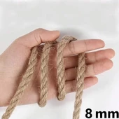 Jütburada Jüt Halat 8 mm 10 Metre Hasır Dekor Süsleme İp - 2