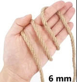 Jütburada Jüt Halat 6 mm 10 Metre Hasır Dekor Süsleme İp - 2