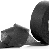 Jütburada Siyah Kurdale Şerit (Nonwoven Tela Kumaş 2.5 cm) 220 Metre - 1