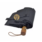 Marlux Ahşap Sap Tam Otomatik Şemsiye Noktalı Siyah thumbnail 2