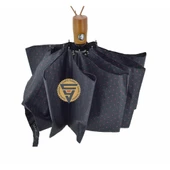 Marlux Ahşap Sap Tam Otomatik Şemsiye Noktalı Siyah thumbnail 5