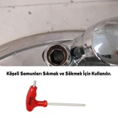 Eltos Allen Alyan 2 Uçlu T Tipi Anahtar altıgen Köşeli Somun Vida Sıkma Sökme 8 mm ETA008 - 3