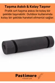 Su Geçirmez Konfor Modeli Taşıma Askılı Çift Taraflı Kamp Zemin Çadır Uyku Matı Siyah Yer Minderi - 2