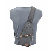Newish Tokalı Kumaş Bodybag Sırt ve Göğüs Çantası Siyah - 1