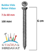 Buldex Vida 7.5X60 Dübelsiz T30 Torx Buldeks Vida 6 cm 100 Adet - 1