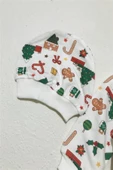 Ladybirds Unisex Bebek Yılbaşı Konsept Desenli Uzun Kollu 2'li Patikli Tulum - 4