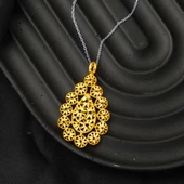 Su Damlası Çiçeği 22 Ayar Altın Kolye Ucu - 2