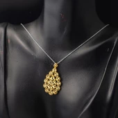 Su Damlası Çiçeği 22 Ayar Altın Kolye Ucu - 4