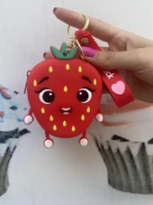 Çilek  Popitli Bozuk Para Cüzdanı Anahatarlık - 1