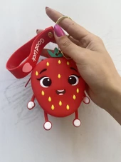 Çilek  Popitli Bozuk Para Cüzdanı Anahatarlık - 3