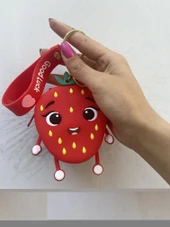 Çilek  Popitli Bozuk Para Cüzdanı Anahatarlık - 5