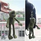  Yeşil Uzun Bacaklı Kurbağa Anahtarlık Çanta Süsü 15cm thumbnail 1