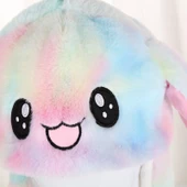 Işıklı Oynar Kulaklı Peluş Kawaii Figürlü Şapka Rainbow Rengarenk - 4