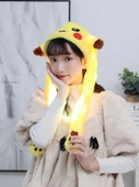 Pokemon Pikachu Hareketli ve Işıklı Peluş Şapka - 5