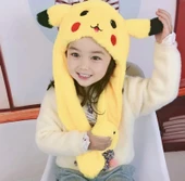 Pokemon Pikachu Hareketli ve Işıklı Peluş Şapka - 1
