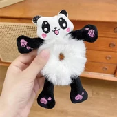 Sevimli Panda Peluş Lastikli Toka - 1