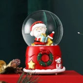 Yılbaşı Işıklı Müzikli Noel Baba Kar Küresi 1Adet - 1