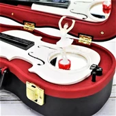 Keman Kutusu Tasarımlı Balerinli Müzik Kutusu - 4