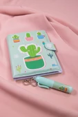 Kaktüs Defter ve Kalem Seti -Notebook -Defter - 6
