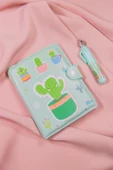 Kaktüs Defter ve Kalem Seti -Notebook -Defter - 5