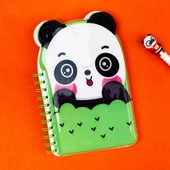 Panda Tasarımlı Sünger Kapaklı Defter - 1