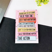 Kitap Motto Tasarımlı Lastikli Defter - 1