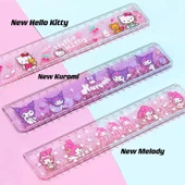 Kawaii Simli My Hello Kitty Kuromi Cinnamoroll  Pompomporin Cetvel thumbnail 6