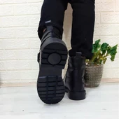 Conteyner 536 Siyah Fermuarlı Bağacaklı Erkek Motorcu Bot - 6