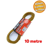 Balkon Çamaşır Kurutma Halat Halatı BMX-3712 Kupeşte Asma Çelik Çamaşır İpi 10 Metre - 1