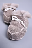 Babyhola Kız Erkek Bebek %100 Deri Patik Panduf Yenidoğan İlk Adım Ayakkabı Kutulu Hediyelik 0946 - 9