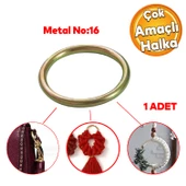 Metal Halka Sarı Renk No:16 Duvar Makrome Anahtarlık Süs Eşya Hobi Malzeme Karabina Aksesuar thumbnail 1